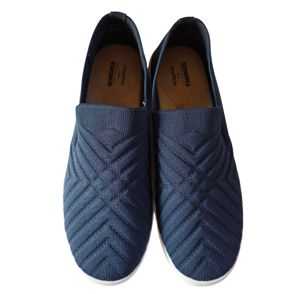 Sonoma Goods For Life Catahoula Indigo Knit Slip On Sneakers Womens 9 Ortholite